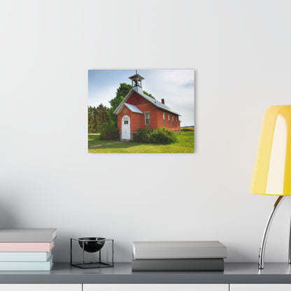 U R There Photography French Road Old Standard Schoolhouse I Rustic Farmhouse Acrylic Wall Print