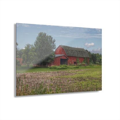 U R There Photography Murphy Lake Road Reds Rustic Farmhouse Acrylic Wall Print