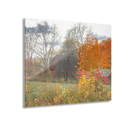 U R There Photography Bowers Hidden Red Rustic Farmhouse Acrylic Wall Print