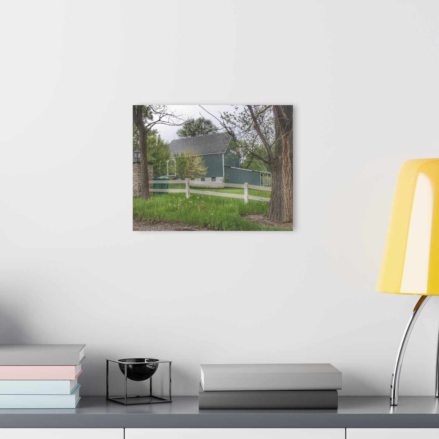 U R There Photography Lake George Road Fox Green Rustic Farmhouse Acrylic Wall Print