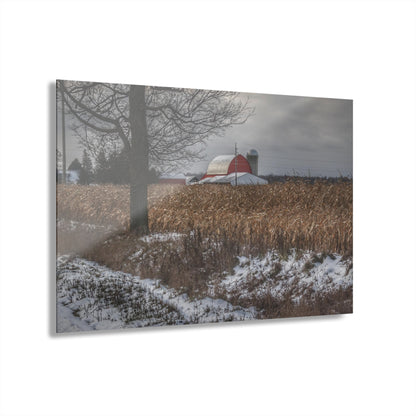 U R There Photography Edward Road Red Rustic Farmhouse Acrylic Wall Print