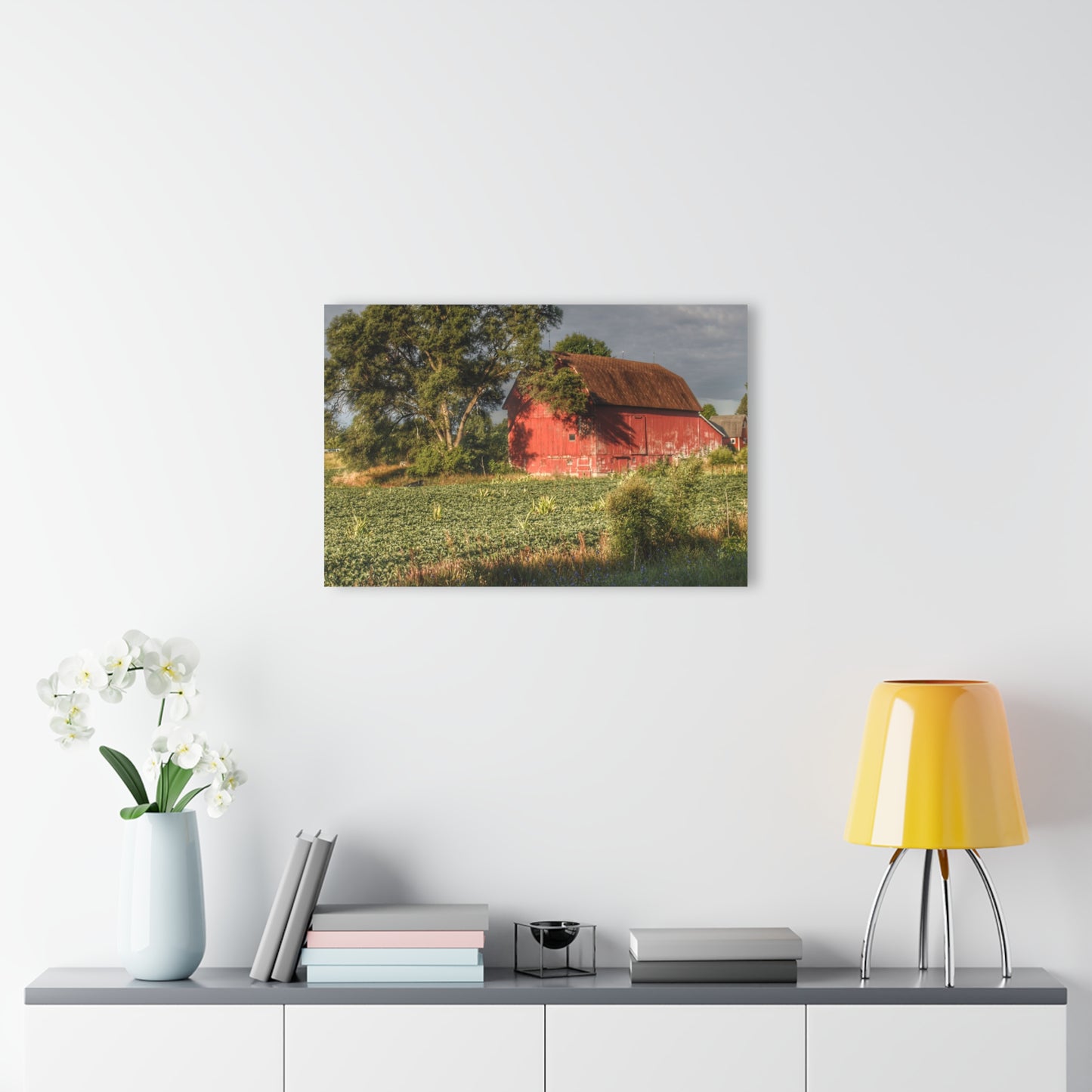 U R There Photography Genesee Road Red II Rustic Farmhouse Acrylic Wall Print