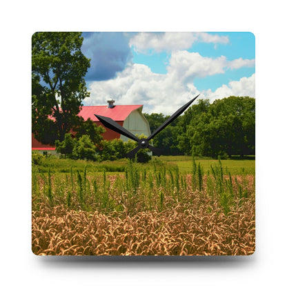 U R There Photography Northern White Rustic Farmhouse Acrylic Analog Wall Clock