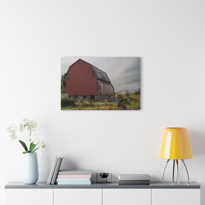 U R There Photography Roadside Stone Red Rustic Farmhouse Acrylic Wall Print