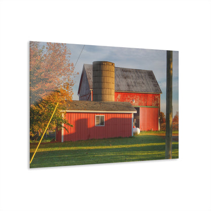 U R There Photography Peck Road Reds Rustic Farmhouse Acrylic Wall Print