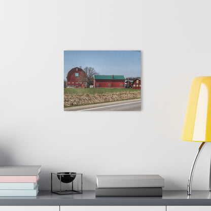 U R There Photography M-15 Quilted Red Rustic Farmhouse Acrylic Wall Print