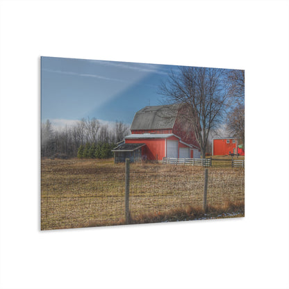 U R There Photography Clifford Road Red II Rustic Farmhouse Acrylic Wall Print