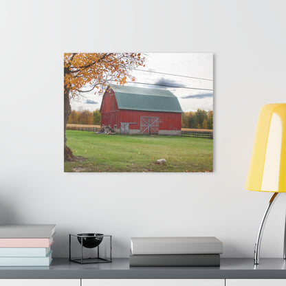U R There Photography Bowers Roadside Red Rustic Farmhouse Acrylic Wall Print