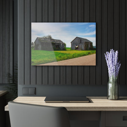 U R There Photography Caro Road Twin Greys I Rustic Farmhouse Acrylic Wall Print