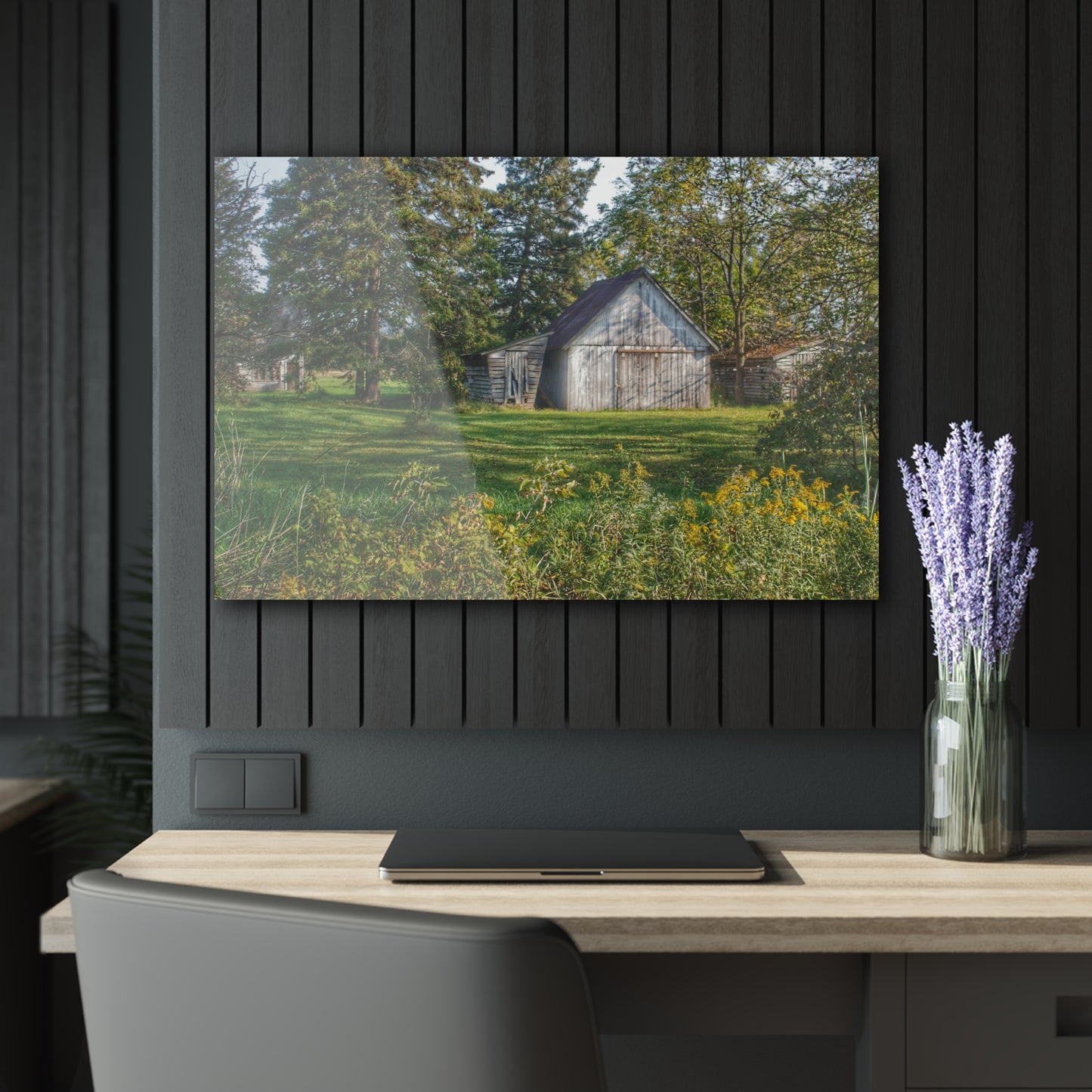 U R There Photography Bowers Road Little White Rustic Farmhouse Acrylic Wall Print