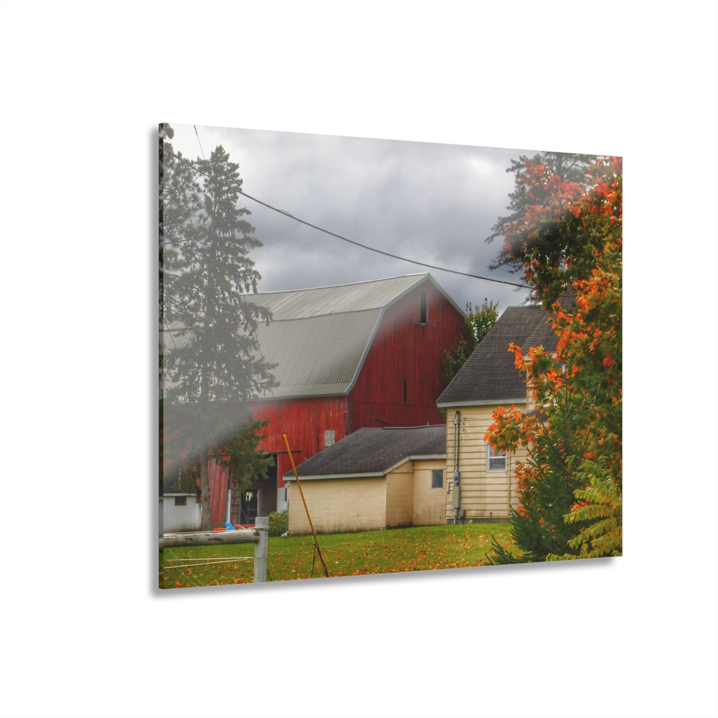 U R There Photography Farnsworth Road Red II Rustic Farmhouse Acrylic Wall Print