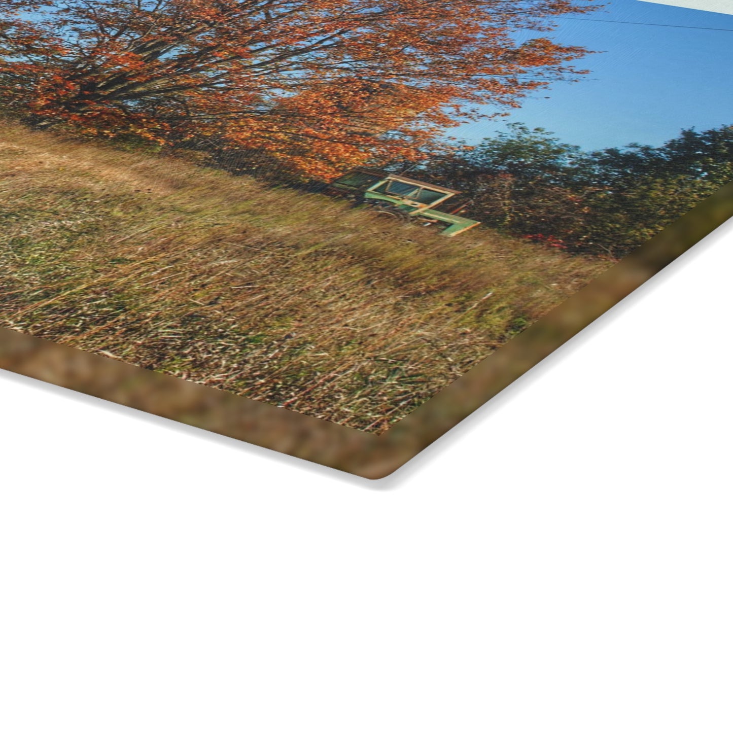 U R There Photography Clothier Road Grey Rustic Farmhouse Tempered-Glass Cutting Board