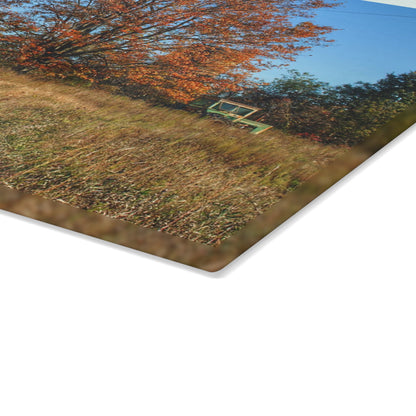 U R There Photography Clothier Road Grey Rustic Farmhouse Tempered-Glass Cutting Board
