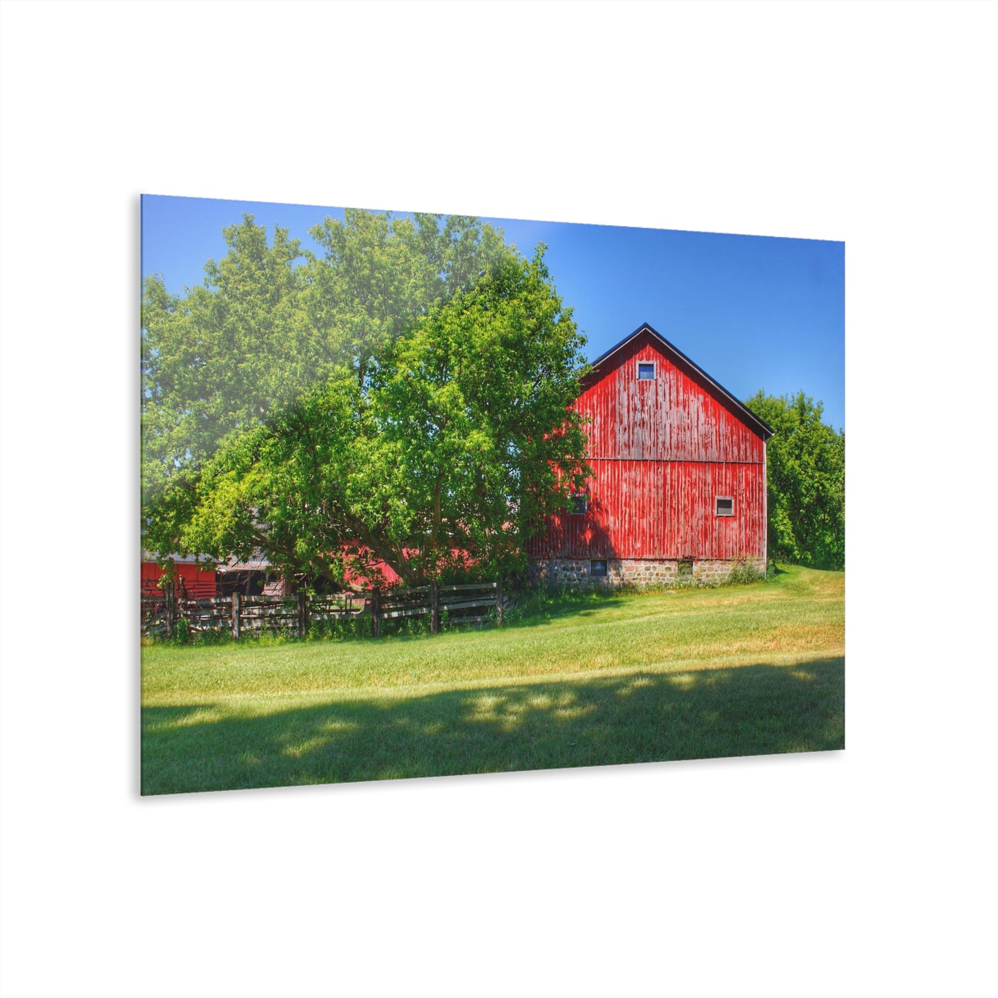 U R There Photography Five Lakes Red IV Rustic Farmhouse Acrylic Wall Print