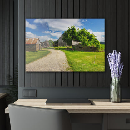 U R There Photography Brown City Road Barn and Buddy II Rustic Farmhouse Acrylic Wall Print