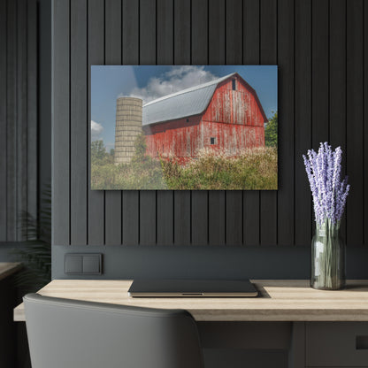 U R There Photography Columbiaville Red in Summer II Rustic Farmhouse Acrylic Wall Print