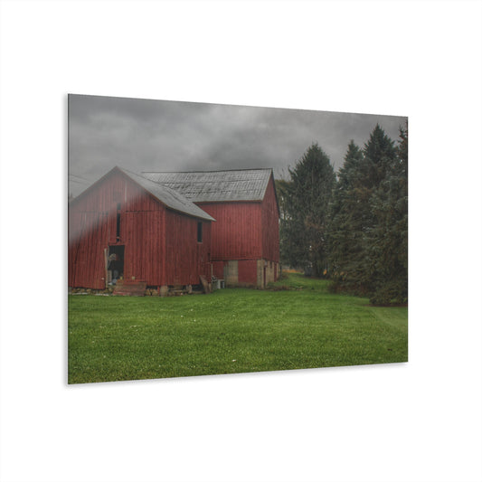 U R There Photography Bowers Road Red II Rustic Farmhouse Acrylic Wall Print