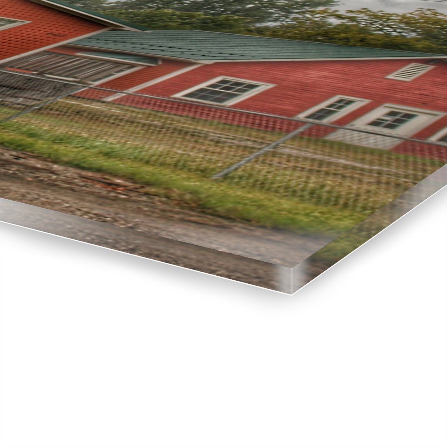 U R There Photography Aside the Tracks in Clifford Rustic Farmhouse Acrylic Wall Print