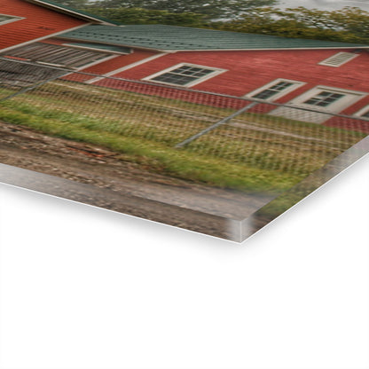 U R There Photography Aside the Tracks in Clifford Rustic Farmhouse Acrylic Wall Print