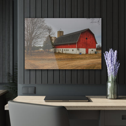 U R There Photography Hunters Creek Road Cow Barn II Rustic Farmhouse Acrylic Wall Print