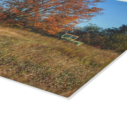 U R There Photography Clothier Road Grey Rustic Farmhouse Tempered-Glass Cutting Board