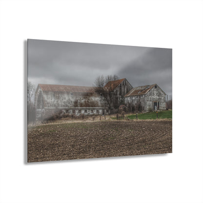 U R There Photography Rusted and Grey on Newark Road Rustic Farmhouse Acrylic Wall Print
