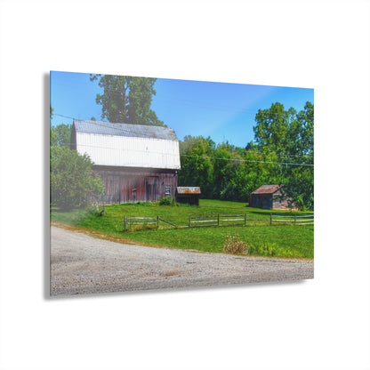 U R There Photography Vienna Road Greys Rustic Farmhouse Acrylic Wall Print
