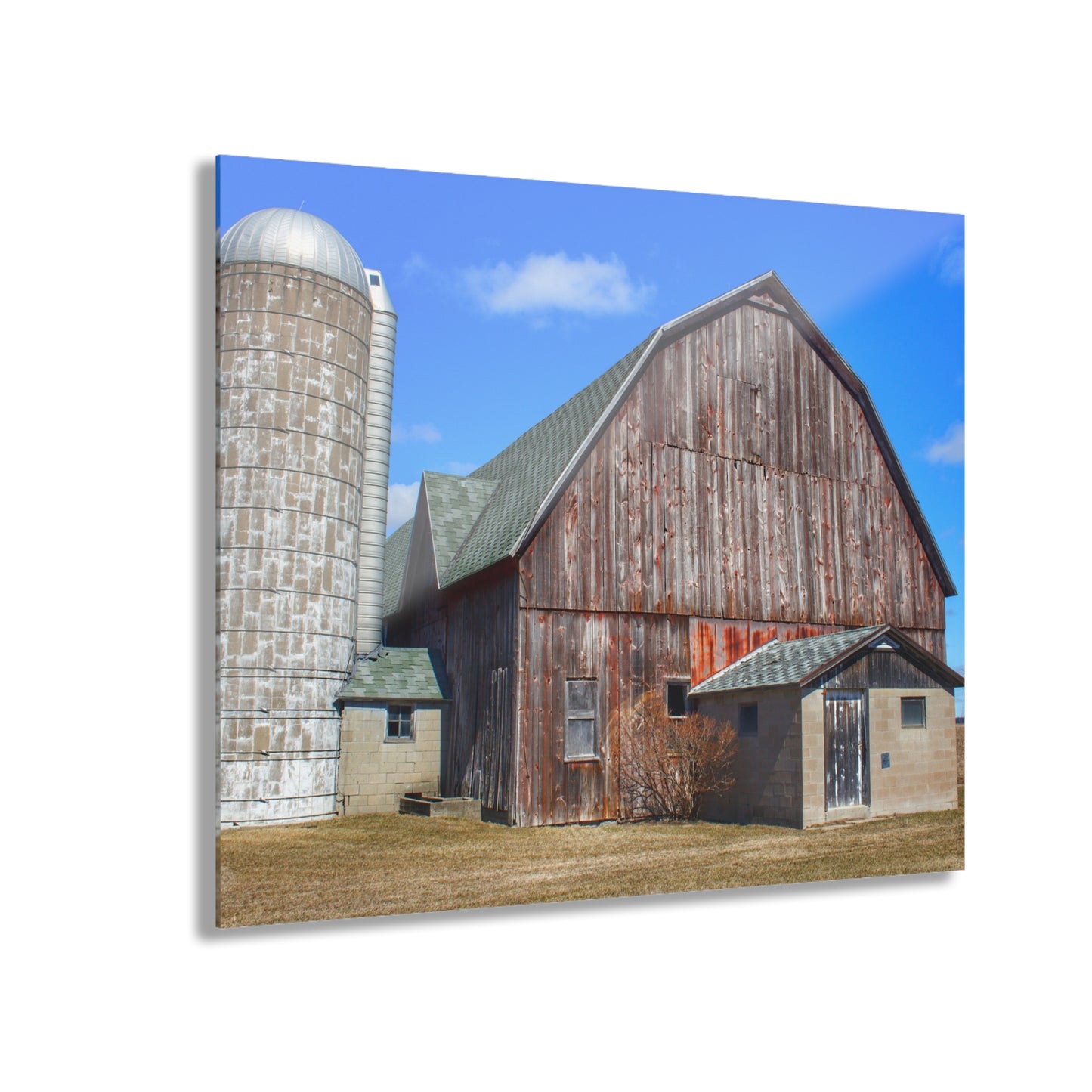 U R There Photography Roedel Road Red in Spring Rustic Farmhouse Acrylic Wall Print