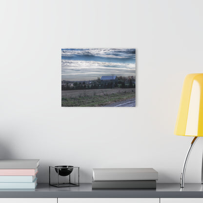 U R There Photography Burnside Road Grey Blues Rustic Farmhouse Acrylic Wall Print