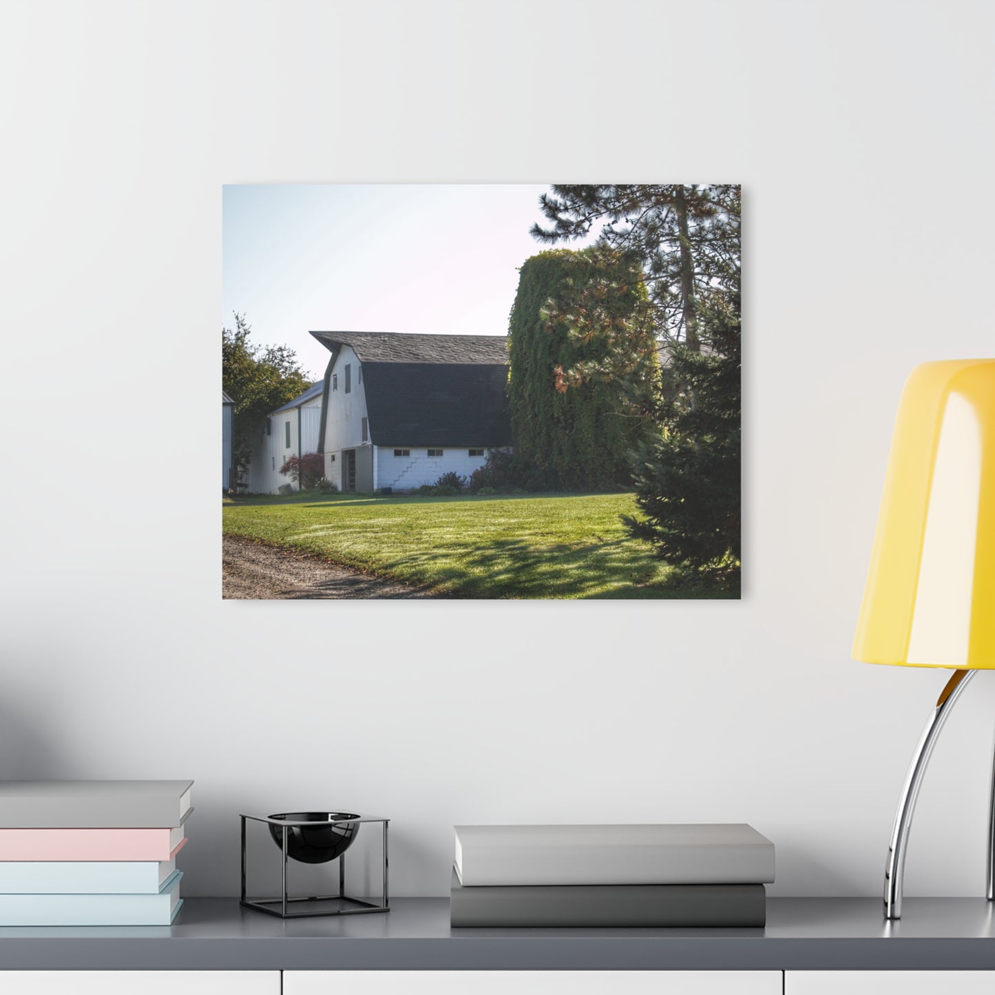 U R There Photography Five Lakes Road White Rustic Farmhouse Acrylic Wall Print