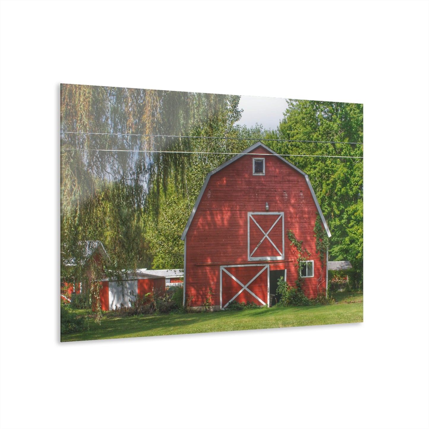 U R There Photography Henderson Red Rustic Farmhouse Acrylic Wall Print