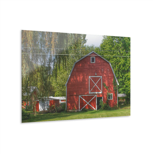 U R There Photography Henderson Red Rustic Farmhouse Acrylic Wall Print