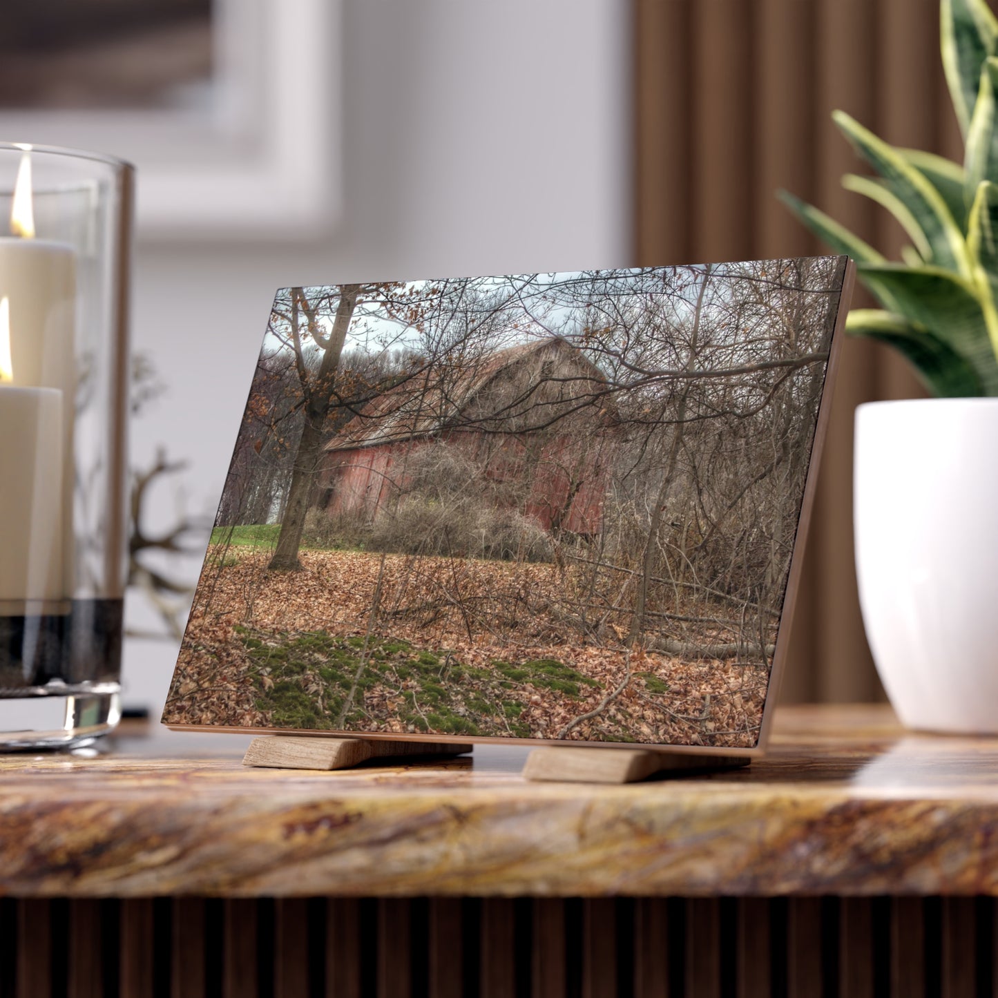 Rustic Farmhouse Wall Tile featuring Mayville Hidden Barn II