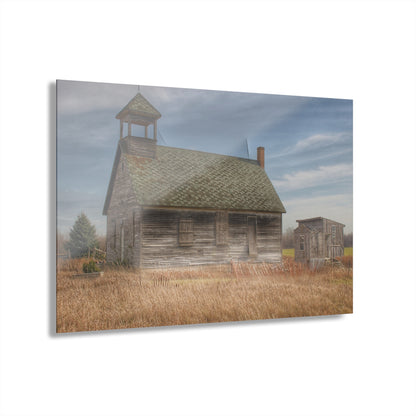 U R There Photography McKenzie Road Old Schoolhouse Rustic Farmhouse Acrylic Wall Print