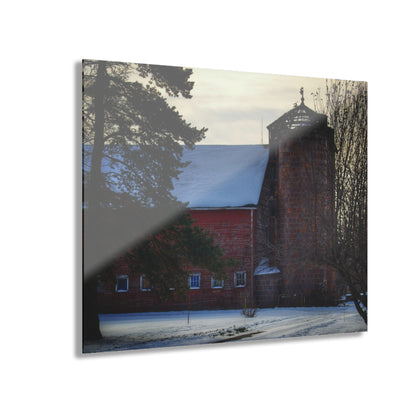 U R There Photography Ebeling Road Red Rustic Farmhouse Acrylic Wall Print