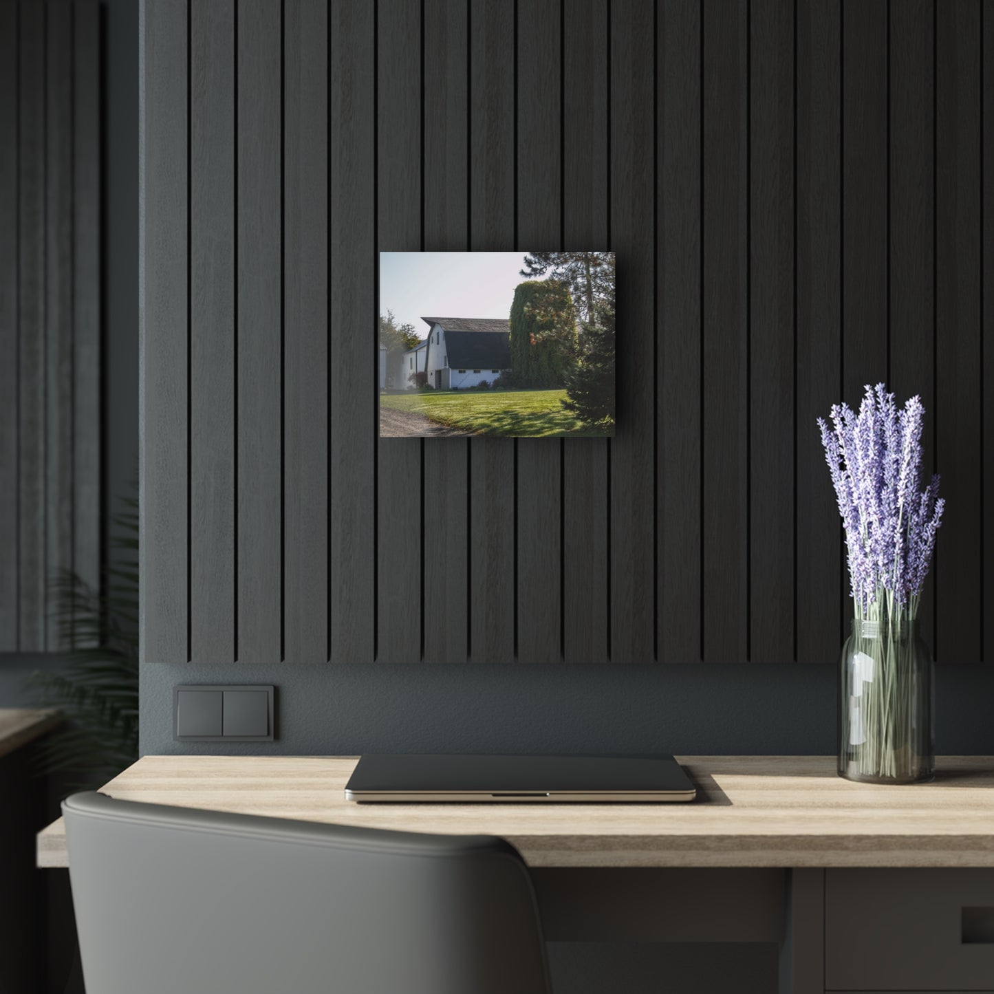 U R There Photography Five Lakes Road White Rustic Farmhouse Acrylic Wall Print