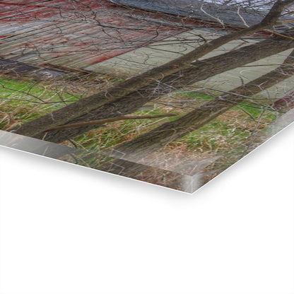 U R There Photography Lake George Red I Rustic Farmhouse Acrylic Wall Print