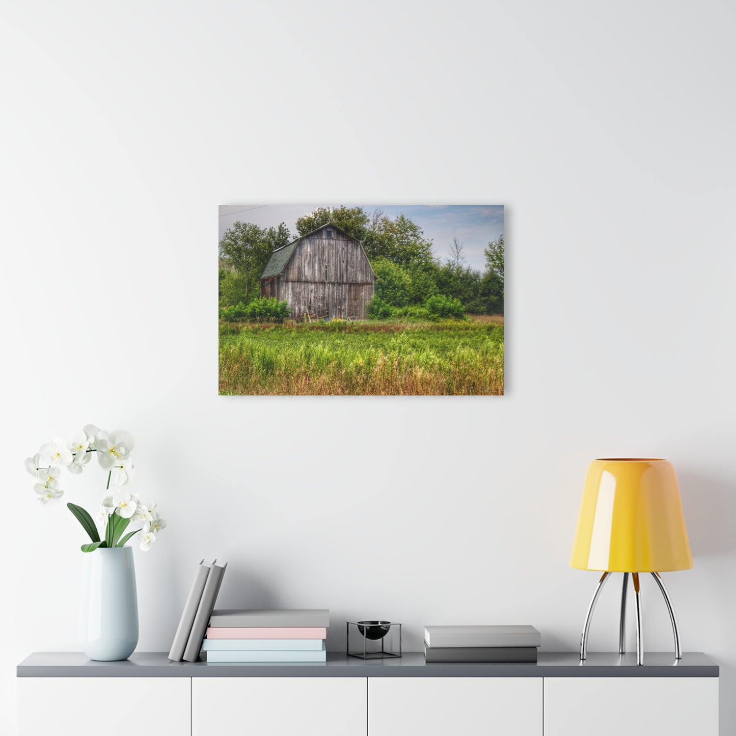 U R There Photography Frankford Road Grey Rustic Farmhouse Acrylic Wall Print