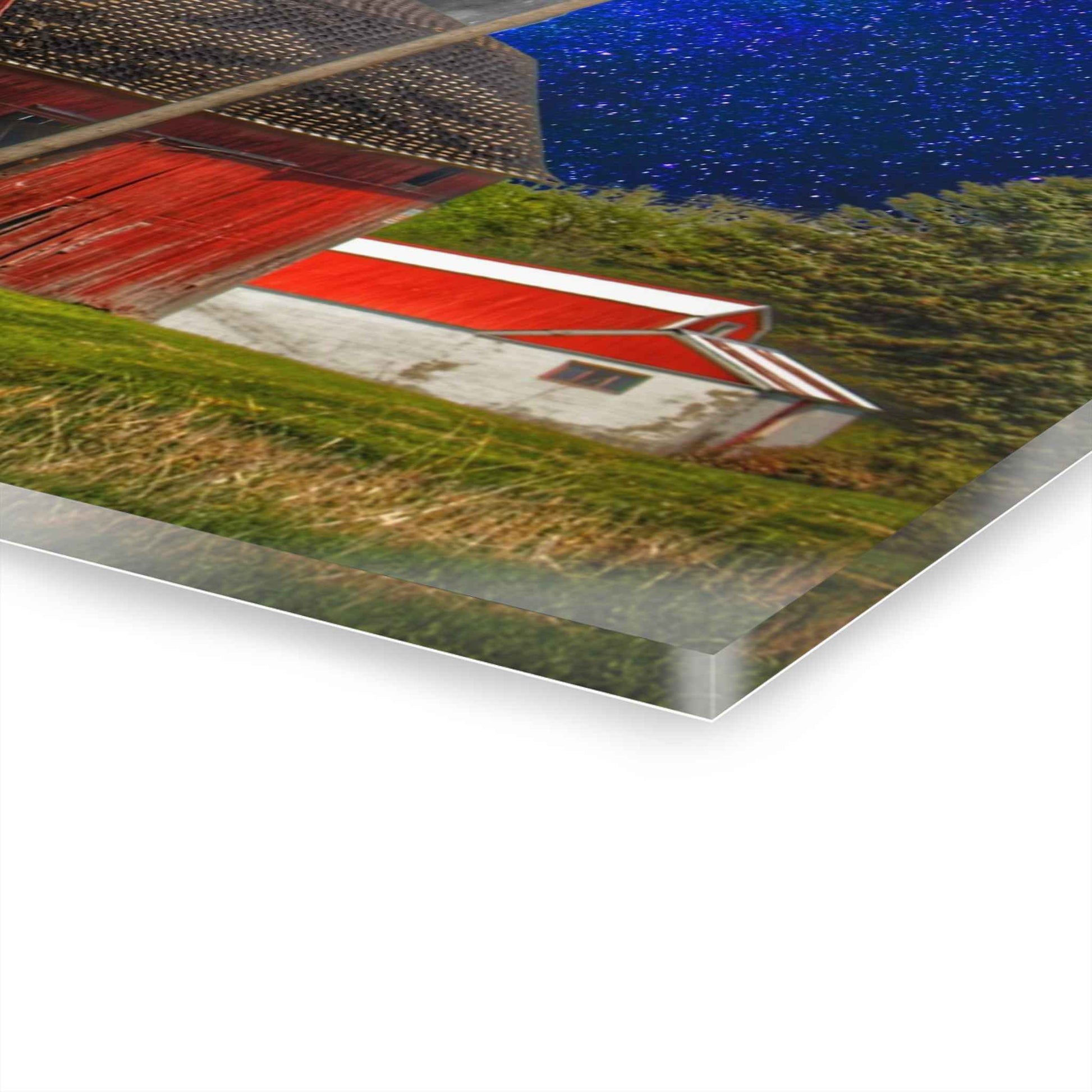 U R There Photography Moon over Hollenbeck Rustic Farmhouse Acrylic Wall Print