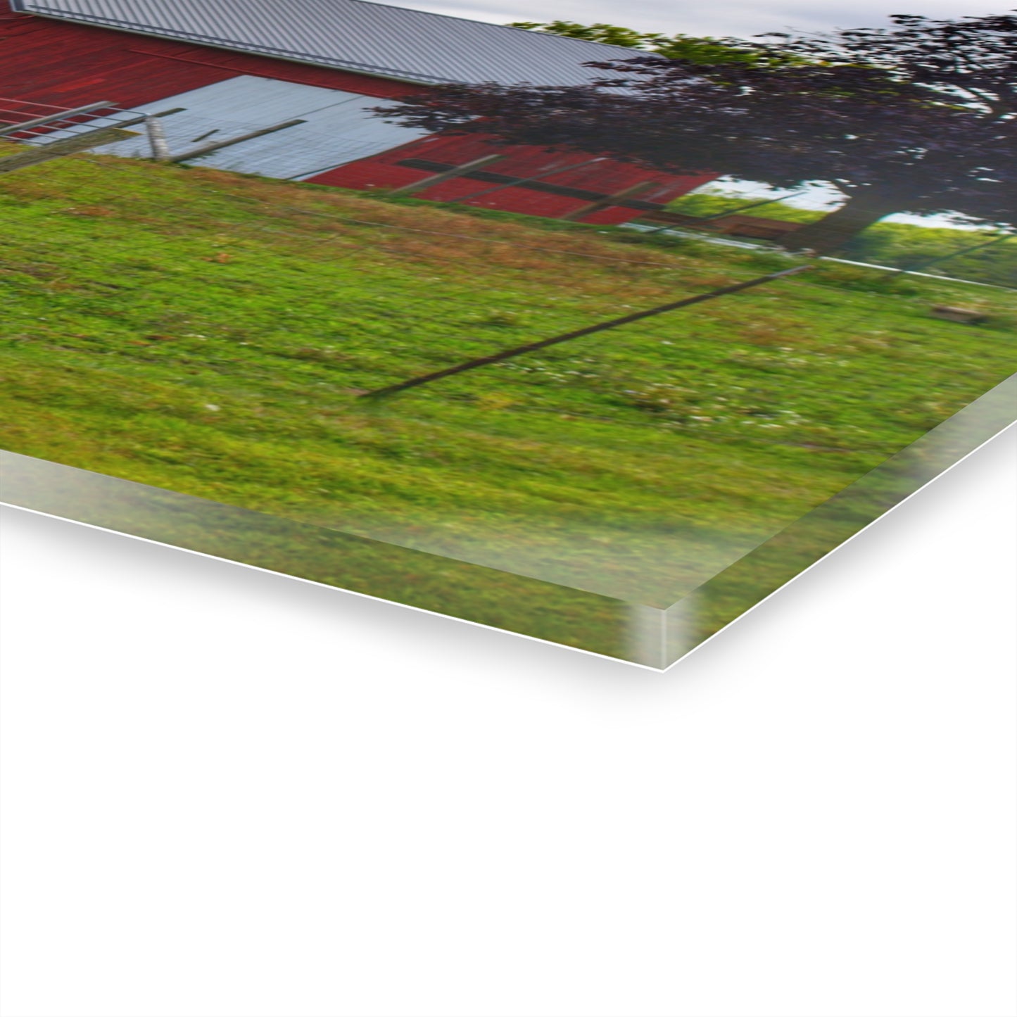 U R There Photography Slattery Red Rustic Farmhouse Acrylic Wall Print