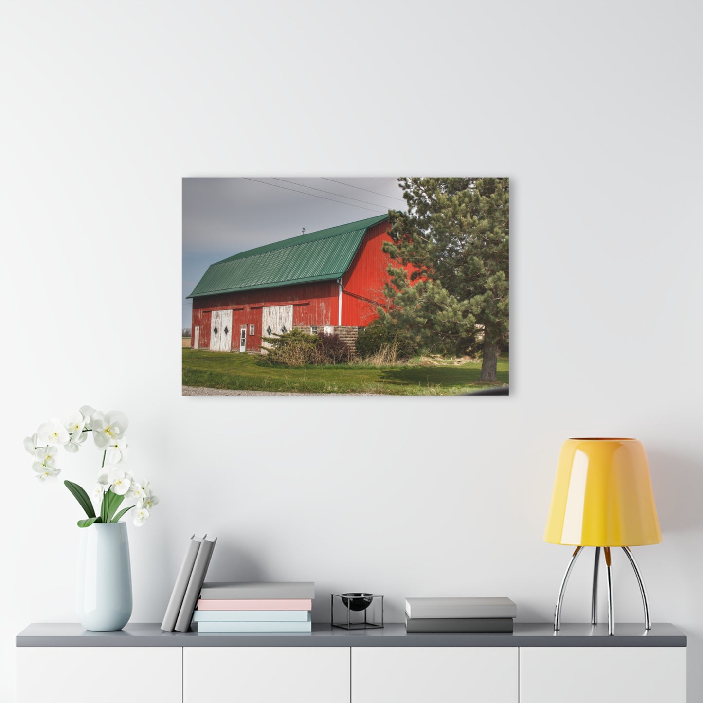 U R There Photography McAlpine Hidden Red Rustic Farmhouse Acrylic Wall Print