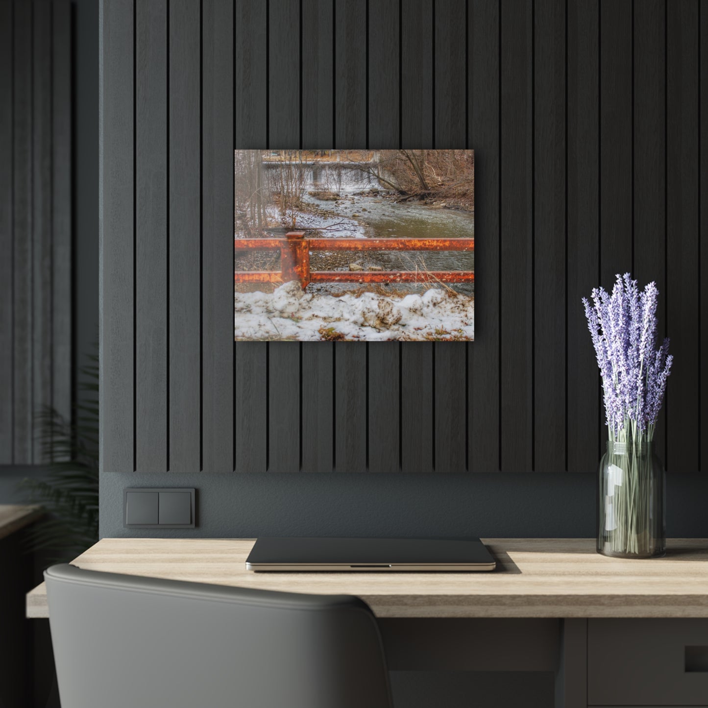 U R There Photography Piersonville Road Dam Rustic Farmhouse Acrylic Wall Print