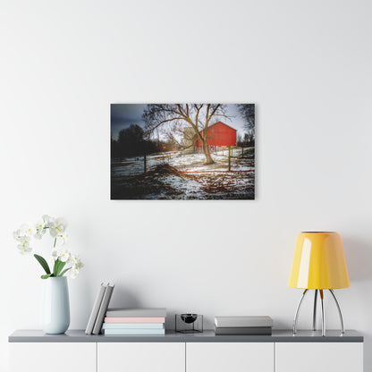 U R There Photography LeValley Road Red and Silo Rustic Farmhouse Acrylic Wall Print