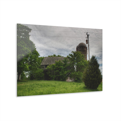 U R There Photography Higgins Road Greys Beyond the Greens Rustic Farmhouse Acrylic Wall Print