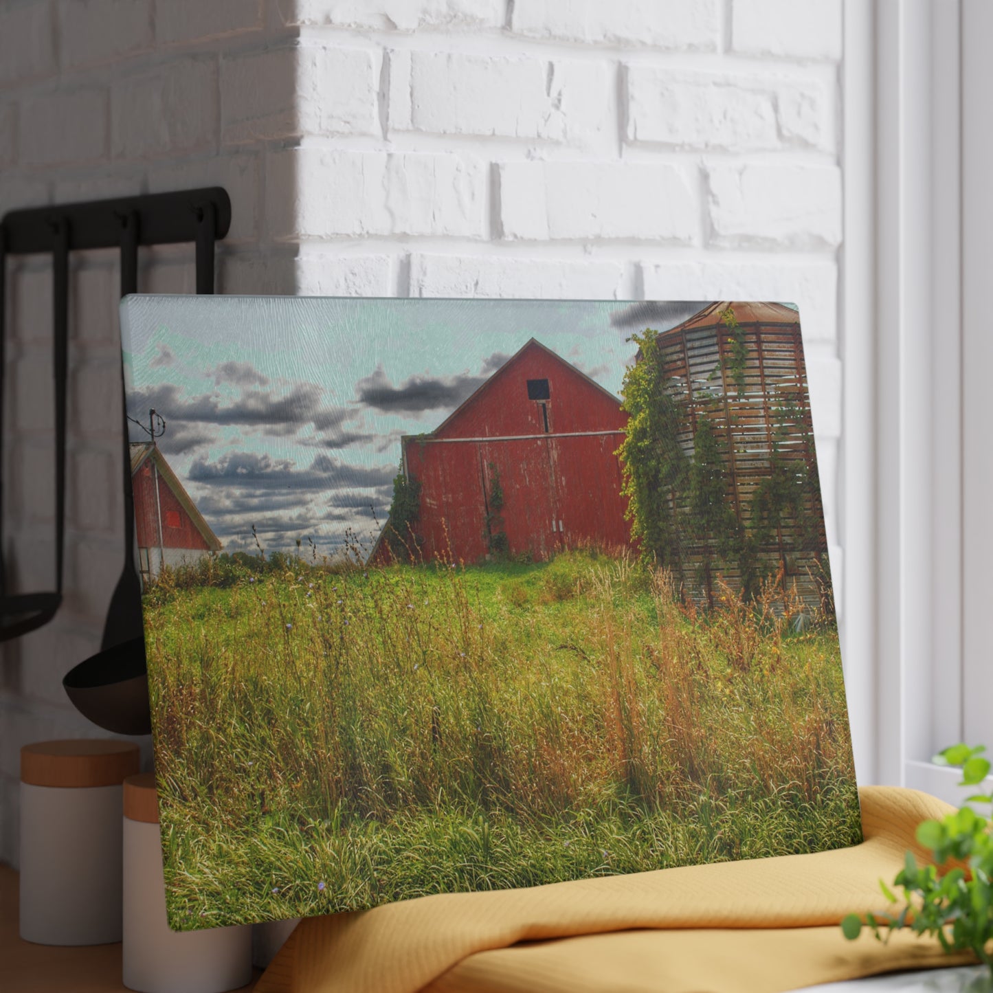 Barn Boutique Rustic Tempered-Glass Cutting Board| Roadside Relics