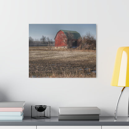 U R There Photography Bowers Road Goodland Red Rustic Farmhouse Acrylic Wall Print