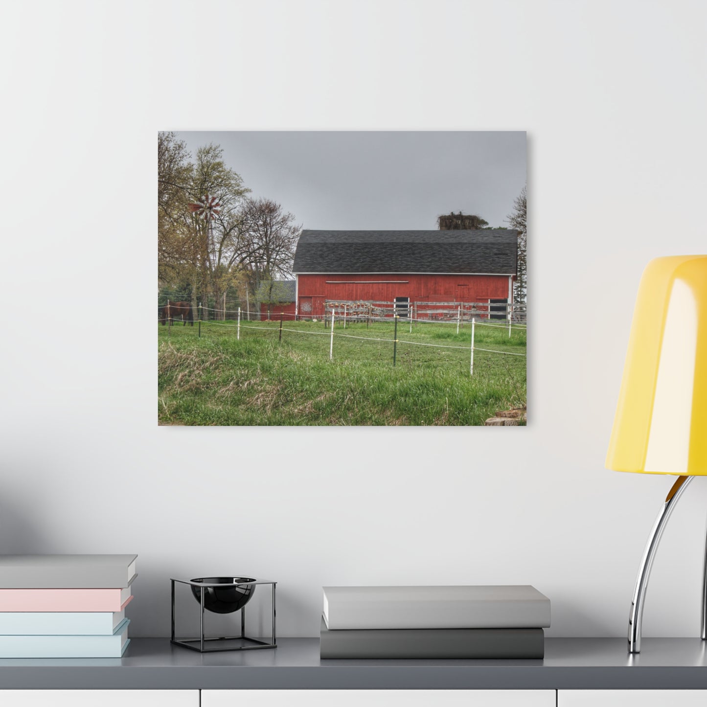 U R There Photography West Lake Road Farm and Filly II Rustic Farmhouse Acrylic Wall Print