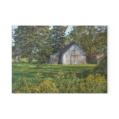 U R There Photography Bowers Road Little White Rustic Farmhouse Tempered-Glass Cutting Board
