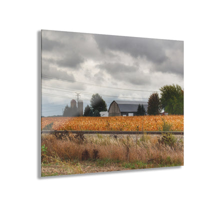 U R There Photography Reese Old Grey Beyond the Tracks Rustic Farmhouse Acrylic Wall Print