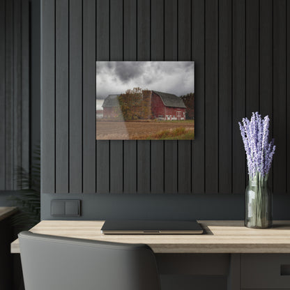 U R There Photography Hinson Road Reds II Rustic Farmhouse Acrylic Wall Print